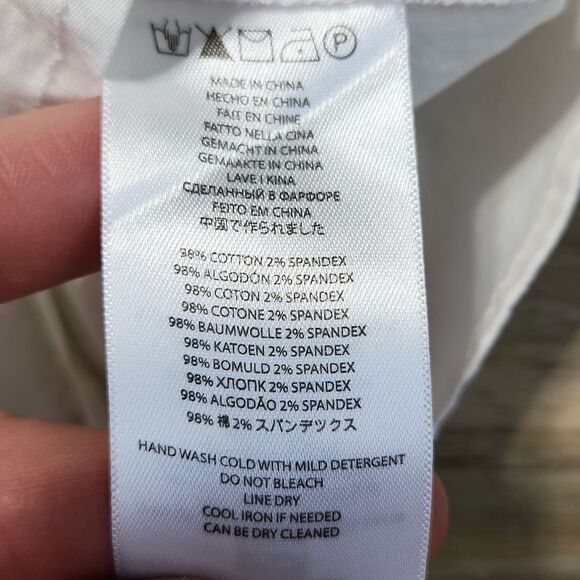 💜Michael Kors White Zippered Front Long Sleeve Top Size 10 - Picture 10 of 10